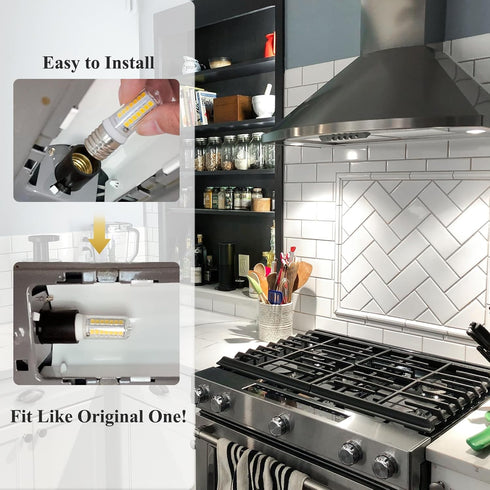 DiCUNO E17 LED Bulb Dimmable, Microwave Oven Bulbs, Daylight White 5000K, 3W (40W Incandescent Replacement) 400LM 120V E17 Intermediate Base Light...