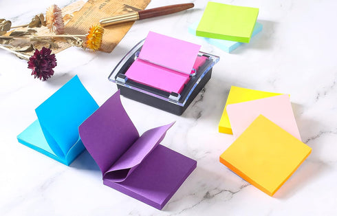(8 Pack) Pop-up Sticky Notes 3x3 Inches, 8 Bright Colors Super Sticky Notes, Clean Removal, Recyclable, 84 Sheets/pad...
