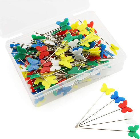 200pcs Flat Head Butterfly Sewing Straight Pins Patchwork Quilting Pins Dressmaking Sewing Accessories DIY Crafts...