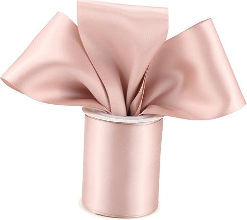 Dusty Rose Ribbon 3 Inch Double Faced Satin Ribbon Sash Ribbon Thick Dusty Pink Silk Ribbon for Wedding Decor, Gift Wrapping, Party Favor, Flower ...
