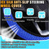 Stretch Elastic Steering Wheel Cover, All-Season Comfort, Warm in Winter & Cool in Summer, Universal 15 Inch Microfiber Breathable Ice Silk, Anti-...