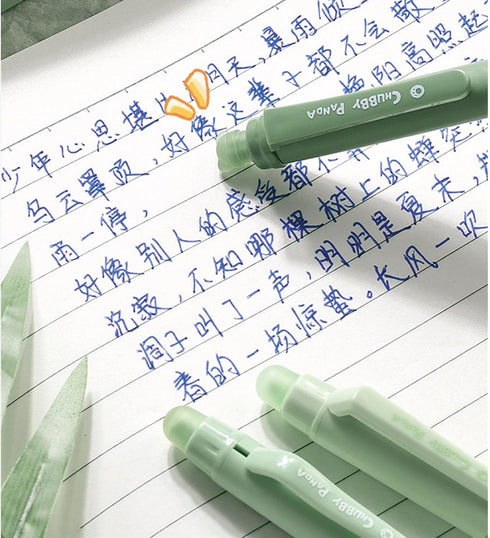 4 Pcs Erasable Retractable Pens Cute Panda Gel Ink Pens Soft Grip Pens 0.5mm Fine Point Pen Office School Pens Women Girls Boys Pens (Blue Ink-Pan...