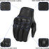 Updated Men’s Leather Motorcycle Gloves with Two Touchscreen Fingers Anti-Slip Motorbike Racing Gloves (Updated,Perforated, XXL)...
