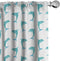 Ambesonne Sea Animals Window Curtains, Aqua Watercolor Art Dolphin Ocean Playful Marine Underwater Theme, Lightweight Decor 2-Panel Set with Rod P...