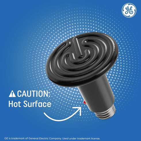 GE Ceramic Heat Lamp, Animal Heat Emitter Bulb, Chicks Heat Lamp (2 Pack)...