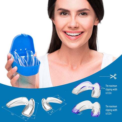 Mouth Guard for Grinding Teeth at Night: Moldable Dental Guard for Sleeping - Nighttime Protection for Teeth 8 Pack 2 Size...