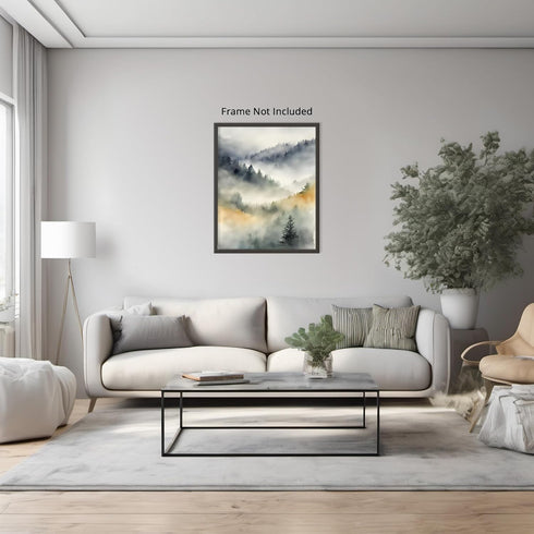 Posterizer 1 pcs- trees and jungle-nature scene style 8-Landscape & Nature Art-Floral Botanical Art- Decor for Home & Office- unframed wall art...