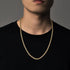 FIBO STEEL 18k Real Gold Plated 2.5-8 MM Stainless Steel Mens Womens Necklace Twist Rope Chain, 16-36 inches...