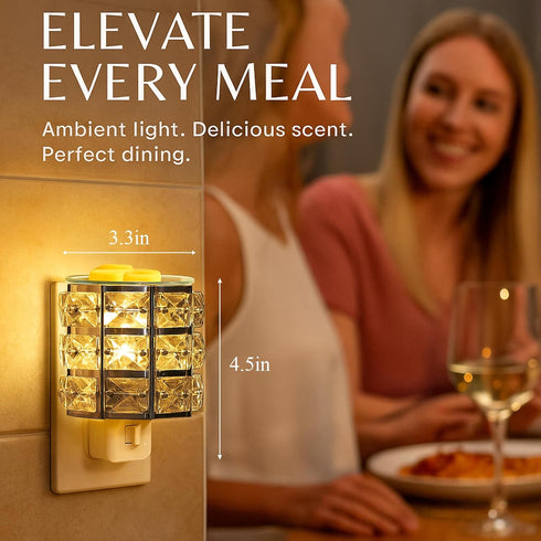 MeplLivs Warmers Pluggable Fragrance Warmer- Decorative Plug-in for Warming Scented Candle (Silver)...