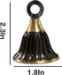 MBI Set of 8 Dark Painted & Golden Base Brass Bells for Temple, House, Christmas Decoration| for Blissful Ringtone| House-Door Bell| Animal Neck-B...