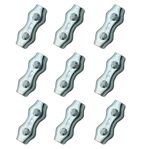 M5 Poly Rope Connectors, Wires Splicer Galvanized Steel Connectors for Electric Fences Wires (10)...