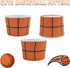 50 Pcs Basketball Paper Ice Cream Cups Basketball Party Treat Snacks Bowls Cute Basketball Birthday Party Supplies Dessert Food Containers For Sou...