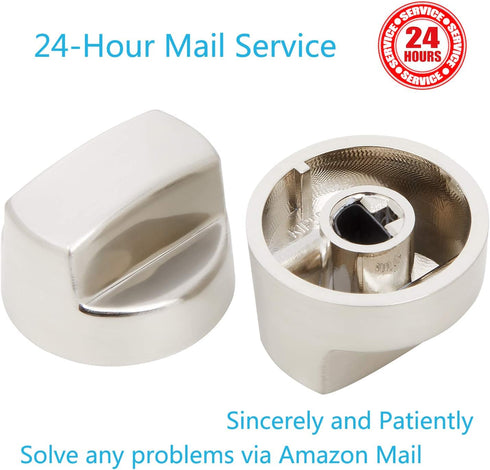 811195 Wolf Hood Knob Replacement KIP 5D44, Wolf Range Parts, Exhaust Ventilation Hood Knobs 805328 5D44 B002MFNQ34, Fit 56 Models for Sub-Zero Wolf, Silver (1) (1 Pack)