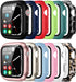 Pocoukate [12 Pack Case Compatible with Apple Watch Series 3 Series 2 38mm, with Tempered Glass Screen Protector Full Scratch-Resistant Protective...
