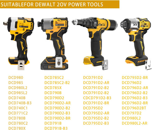 Belt Clips for Dewalt Replacement Drill Tool Clips Hook Kit Fit Dewalt N268241 for 20V Power Tools DCD980 DCD985 DCD980L2 DCD985L2? 2 Set)...