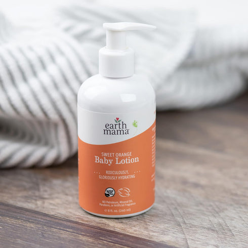Earth Mama Sweet Orange Baby Lotion | Moisturizing Body Lotion for Dry Skin, Newborn Baby Lotion Sensitive Skin Care, Face Lotion for Babies & Kid...