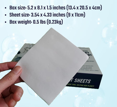 Plant-based Laundry Detergent Sheets, 100% Plastic-Free, Biodegradable, Powerful Cleaning Effect - Box of 60 Sheets - Fresh Linen...