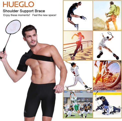 HUEGLO Right Shoulder Brace for Men,Torn Rotator Cuff Support Women Shoulder Stabilizer Brace for Shoulder Pain Relief...