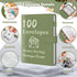 Huhuhero 100 Envelopes Money Saving Challenge, A5 Budget Binder with Cash Envelopes & 3 Budgeting Planner Trackers to Save $5,050, 10,400, 500, Mo...