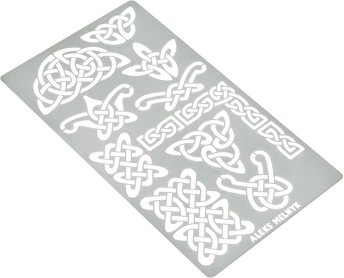 Aleks Melnyk No.37 Metal Journal Stencils, Pyrography Celtic Patterns, Celtic Knot, Viking Stencils, Wood Burning Templates, Wood Carving, Bullet ...