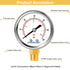 Lead-Free Water Pressure Gauge Liquid Filled 60 Psi 2" Dial, Stainless Steel Case, 1/4" NPT Lower Mount, Water Pressure Gauge for Home...