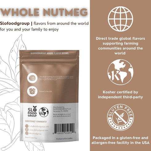 Whole Nutmeg by Slofoodgroup (Grown in Sri Lanka) (2 oz)…...
