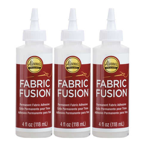 Aleene's Fabric Fusion Permanent Fabric Adhesive 3-Pack, 4 oz....