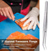 Fine Tweezer Tongs, 2pcs Cooking Tweezers, 12'' Stainless Steel Food Tweezers, Extra-Long Tweezer with Round and Straight Tips for Baking, Decorat...