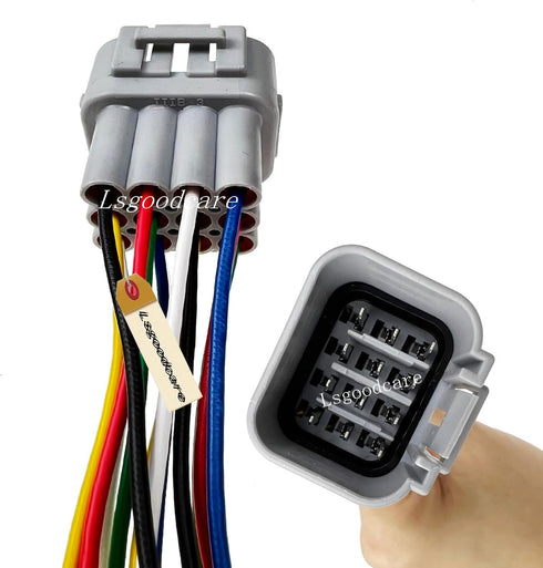 Lsgoodcare 6Pcs 12 Pin Way Waterproof Electrical Connector Plug with Nylon Housing Terminal Sockets Male Female with 18Awg 5.9In Cable for Car Aut...