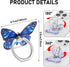 2 Pcs Butterfly Cell Phone Ring Holder 360° Rotation Zinc Alloy Bling Finger Kickstand Cute Fashion Beautiful Phone Ring Grip Universal Compatible...