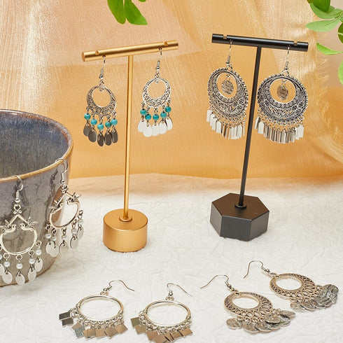 SUNNYCLUE 1 Box 8 Sets Bohemian Chandelier Earring Making Kit Tibet Style Alloy Boho Charms Fashion Drop Dangle Earrings Turquoise Glass Beads for...