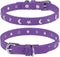 Leather Dog Collar for Puppy Small Medium Dogs, Adjustable Star Moon Rivet Studded Pet Collars with Rust-Proof Metal Buckle and Charms, XS S Dog C...