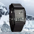 FANMIS Men's Rectangle Dial Sports Wrist Watches with 7 Colors Optional LED Backlight Multifunctional Alarm Stopwatch 12/24H Rubber Strap Watch...