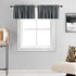 DONREN Medium Grey Valance -Basement Valances for Small Window with Rod Pocket (2 Panels,42 by 12 Inch)...