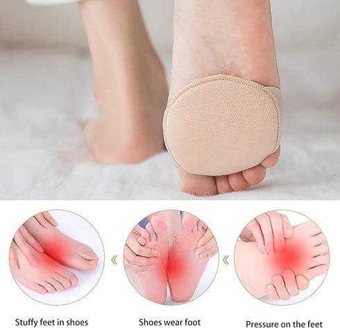 Ball of Foot Cushions for Women (6Pairs) - Honeycomb Metatarsal Pads Invisible Socks Soft Ball of Foot Pads Reusable Forefoot Pads for Women Men P...