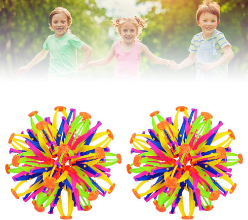 2 Pcs Colorful Sphere Breathing Ball Toy-Expandable Ball Great Anxiety Reliever Stresss Ball,Collapsible Magic Ball Toy Apply for Children and Adu...