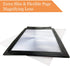 MAGDEPO 3X Large Fresnel Magnifying Lens Full Page Size with Frame & Card Size Magnifier for Reading Books, Maps, Newspapers, Instructions, Hobbie...