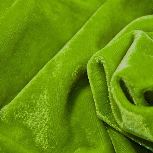 Stretch Velvet Fabric 12 Colors 62" Wide for Sewing Apparel Upholstery Curtain by The Yard (One Yard Green)...