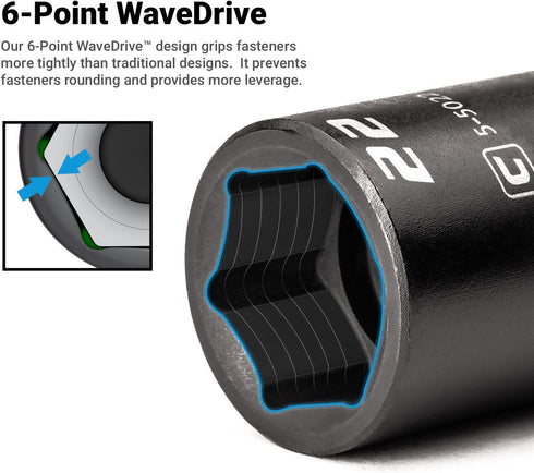 Capri Tools Deep Impact Socket, 3/8-Inch Drive, 6-Point, Metric (17 mm) (CP53217)...