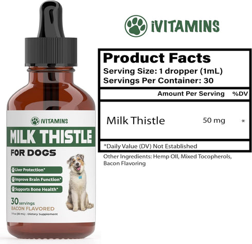 Milk Thistle for Dogs | Supports Liver and Kidney Health | Milk Thistle for Dogs Liver Support | Dog Milk Thistle | Dog Liver Support | Dog Liver ...