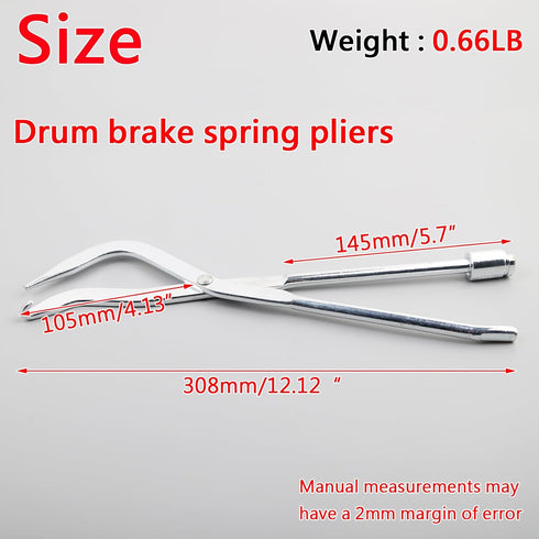 Minho Brake Spring Pliers Drum Brakes Tool,Double Ended Pliers Installer & Remover Tool in Nickel-plated Steel Material for Drum Brake Shoe Return...
