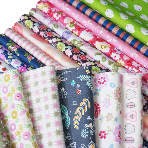 Cotton Fabric Squares Misscrafts 25pcs 30 x 30cm Quilting Fabric Bundle Patchwork Pre-Cut Quilt Squares for DIY Sewing Scrapbooking Quilting Dot P...