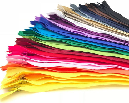 40PCS Nylon Invisible Zipper,Sewing for Handmade Garment/Bags/Home Textile,Tailor Sewer Crafter's Special(22 inch,Mix Color)...