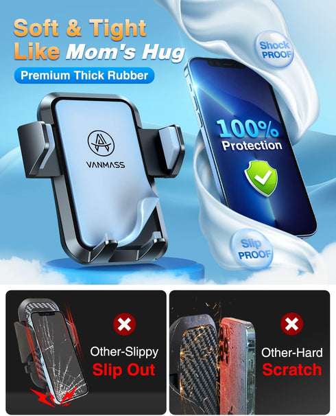 ?2025 MAX Stable & Durable?Car Phone Holder VANMASS?Ultimate Military-Grade Suction?Cell Mount Truck Stand Cradle for Dashboard Windshield Vent fo...
