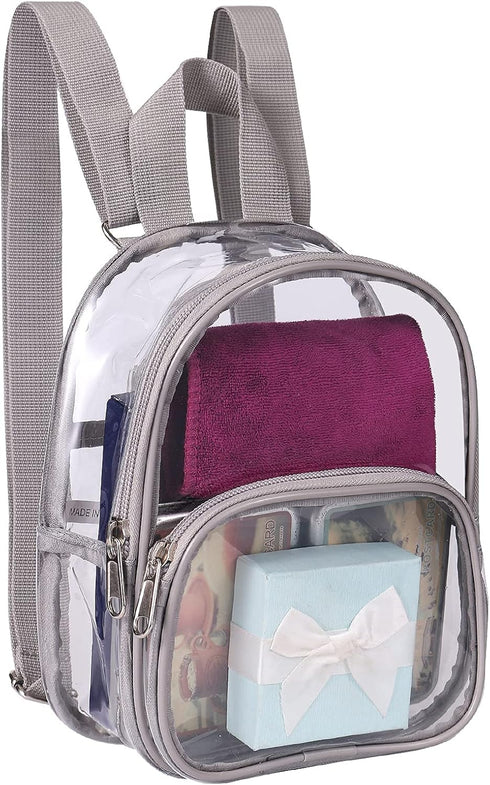 USPECLARE Clear Mini Backpack Stadium Approved for Little Boys & Girls, Transparent Backpack for Concert, Festival, Sport Events...