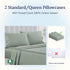 California Design Den Standard Queen Size Pillowcase Set - 400 Thread Count, 100% Cotton Sateen, Set of 2 Pillow Covers, Breathable, Cooling, Soft...