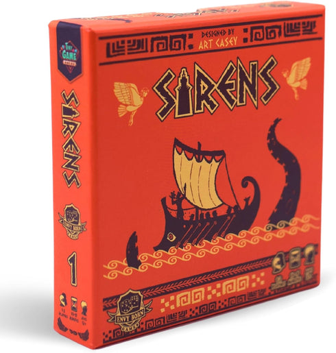 Sirens | Greek Mythology Themed Travel Size Board Game, Play Anywhere | Strategic Musical Card Drafting Game | 1-2 Players, Ages 12+ | Easy to Lea...