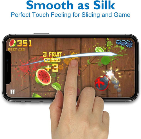 Mothca 2 Pack Matte Glass Screen Protector for iPhone XR/iPhone 11 Anti-Glare & Anti-Fingerprint Tempered Glass Clear Film Case Friendly Easy Inst...