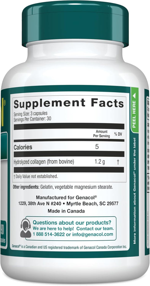 Genacol Original – Collagen Supplement with Ultra-Hydrolyzed Collagen Peptides, Maintains Joint Health, for Joints & Knees, 90 Capsules (30-Day Su...