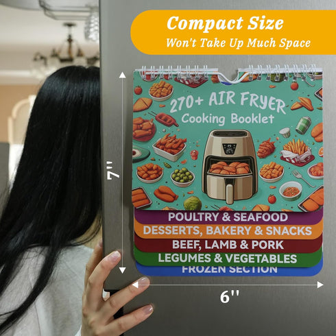 270+ Foods Air Fryer Cheat Sheet Magnets Cooking Guide Booklet For Air Fryer Accessories, Cookbooks Air Fryer Cooking Guide Flip Chart, Air Fryer ...